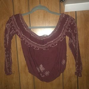 Geoprint Off The Shoulder Blouse